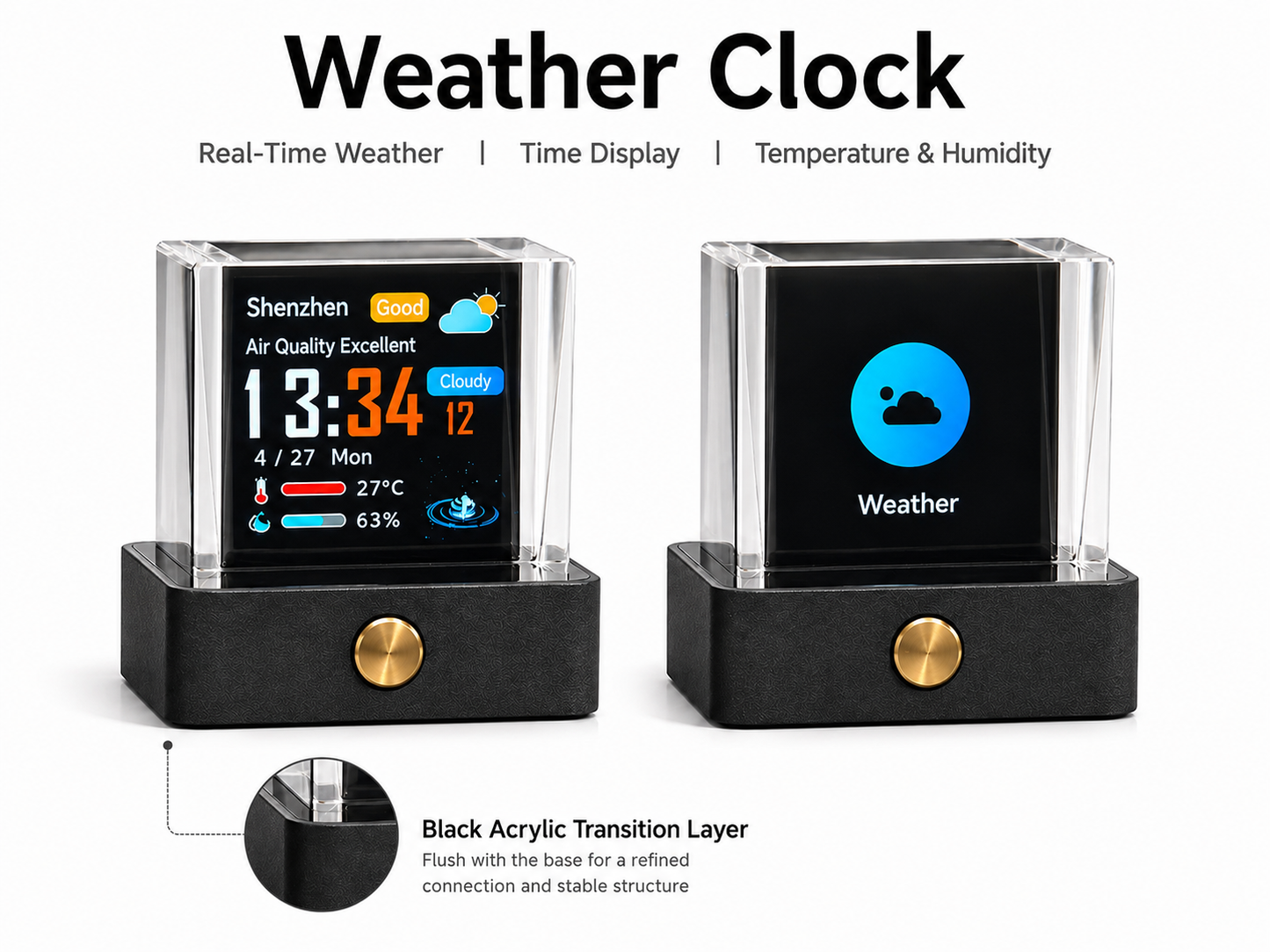 Meenova 10.1" Transparent Smart Desk Display with 64GB Storage, WiFi Photo Frame, Weather, Stock & Crypto Widgets and RGB Lighting