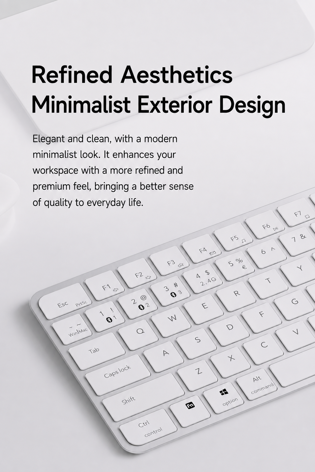 Meenova 78-Key Tri-Mode Wireless Keyboard, Bluetooth 5.0 & 2.4GHz with 3-Device Switching and Quiet Keys for Windows, Mac, iOS & Android