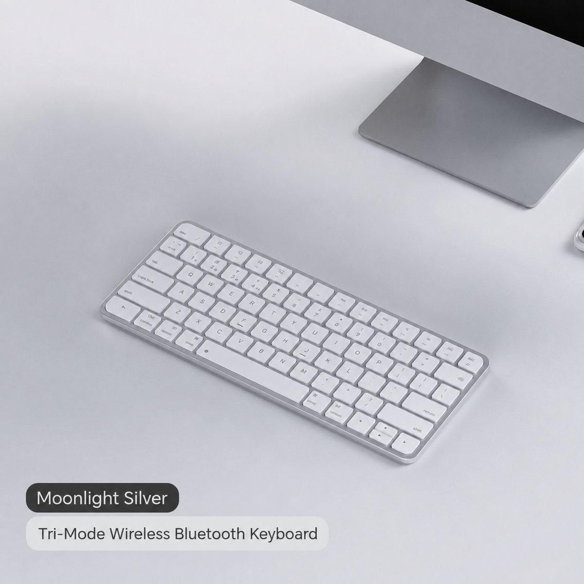 Meenova 78-Key Tri-Mode Wireless Keyboard, Bluetooth 5.0 & 2.4GHz with 3-Device Switching and Quiet Keys for Windows, Mac, iOS & Android