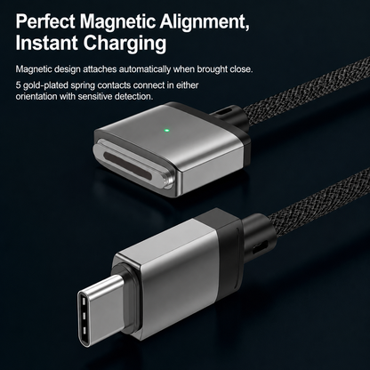 Meenova 140W MagSafe 3 Charger Cable, USB-C PD 3.1 Fast Charging Cord 2m Braided Cable for MacBook Pro 16-inch, 14-inch & MacBook Air