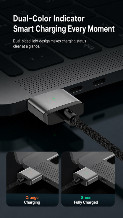 Meenova 140W MagSafe 3 Charger Cable, USB-C PD 3.1 Fast Charging Cord 2m Braided Cable for MacBook Pro 16-inch, 14-inch & MacBook Air
