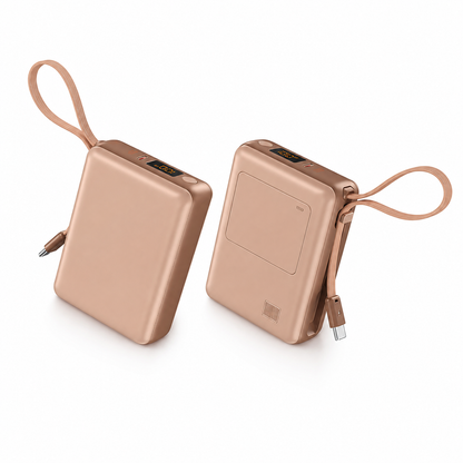 Meenova WP-117 20,000mAh 65W USB-C Power Bank with Detachable Cable, LED Display & 40W Fast Recharging, Portable Charger for iPhone 18 Pro Max, iPhone Duo, Laptop & Tablet