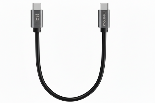 Meenova USB-C to USB-C OTG Data Cable (0.5ft/6in)-Premium Black Braided, High-Speed Data Transfer & Device Migration for iPhone 15/16, MacBook, iPad Pro, and USB-C Devices, File/Photo/Video Transfer, No Audio or Charging Support