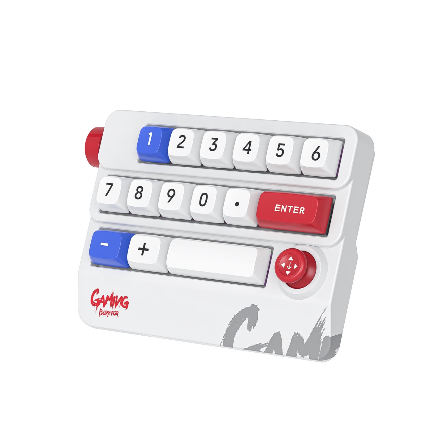 Meenova K809 15-Key Mechanical Numeric Macro Keypad with Joystick, Rotary Knob, Hot-Swappable Red Switches, RGB & Onboard Memory