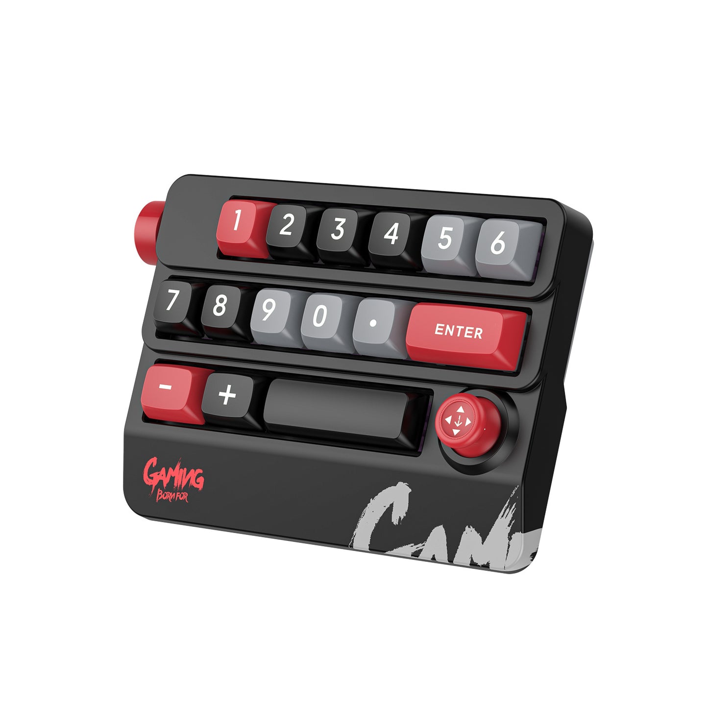 Meenova K809 15-Key Mechanical Numeric Macro Keypad with Joystick, Rotary Knob, Hot-Swappable Red Switches, RGB & Onboard Memory