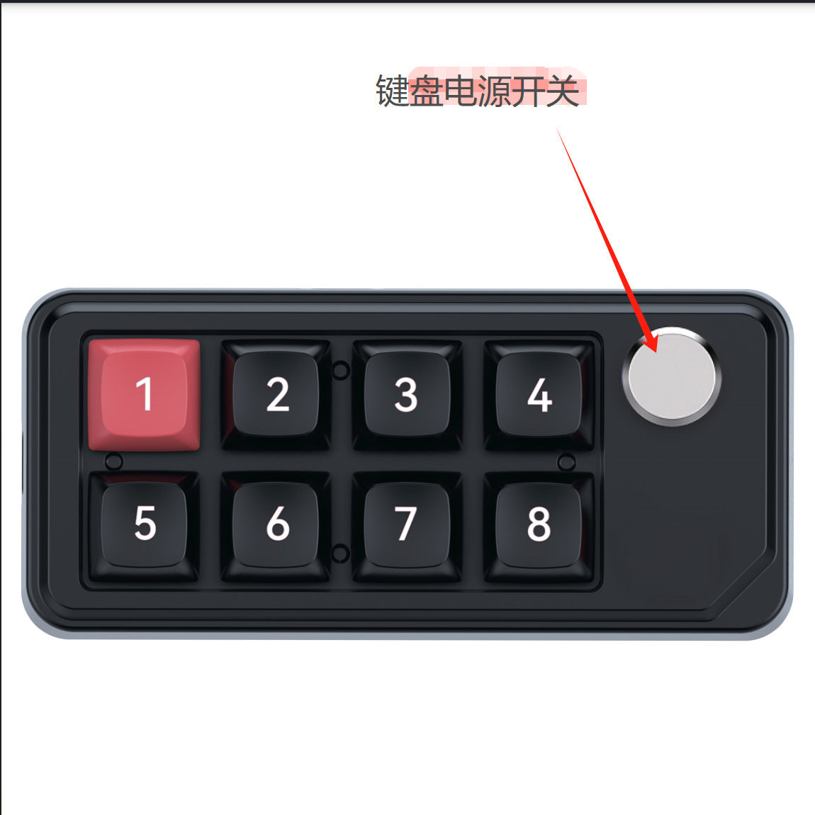 Meenova K810 8-Key Wired Mechanical Macro Keypad with Hot-Swappable Switches, RGB Backlight, Joystick & Metal Roller