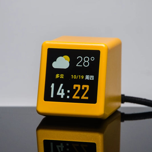 Meenova Smart Pixel Display WiFi Desktop Clock with Weather, GIF Animation, Photo Display, Countdown Timer and Custom Digital Information Screen