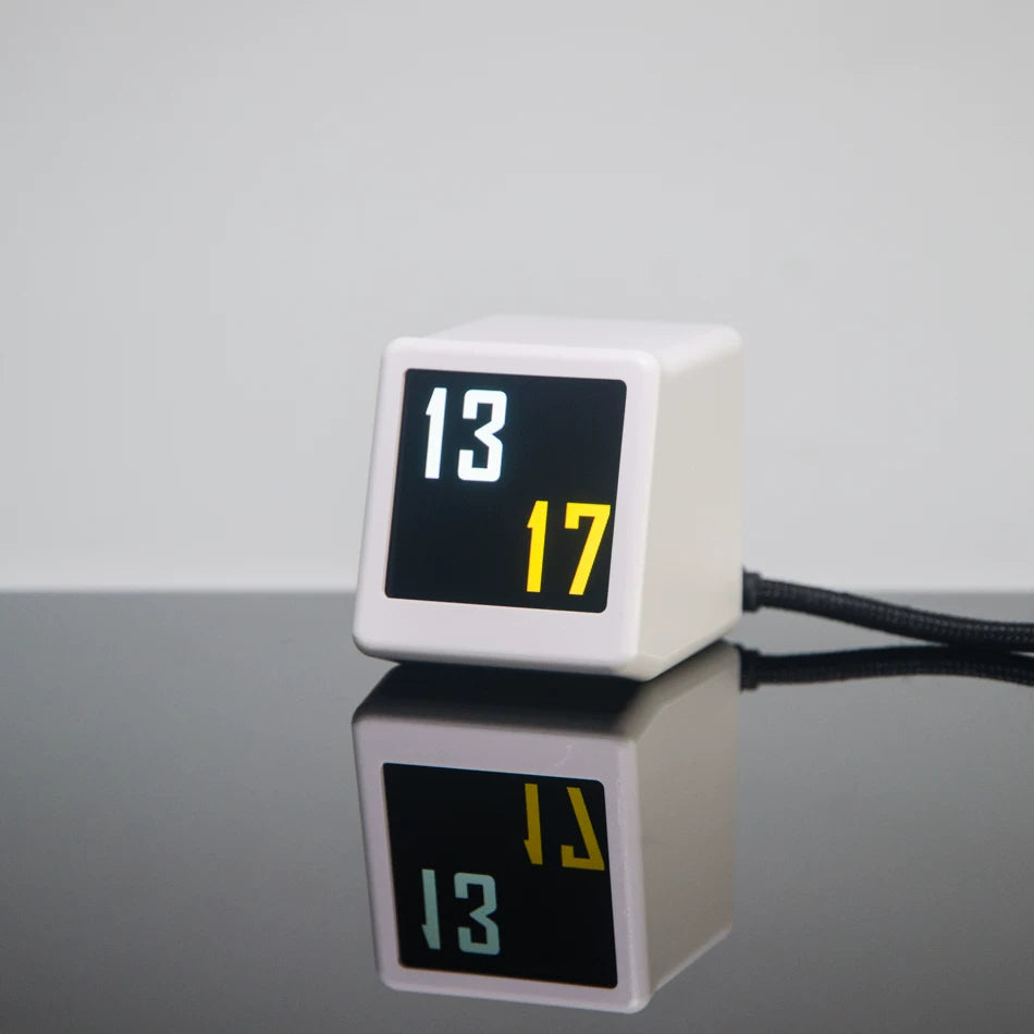Meenova Smart Pixel WiFi Desktop Clock with Weather, Custom GIF Animation, Photo Album, Countdown Timer & Multi-Theme Display