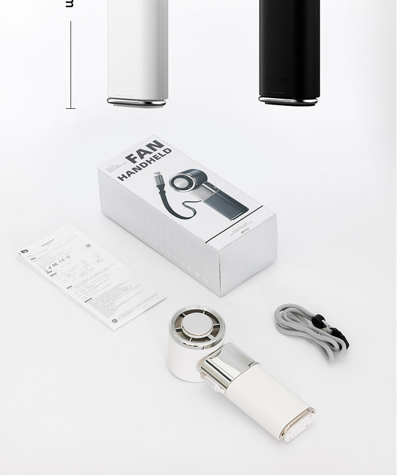 Meenova Portable Cooling Fan with Ice Cooling Technology, Retractable Type-C Cable, 100-Speed Wind Control, LED Display & Emergency Power Bank