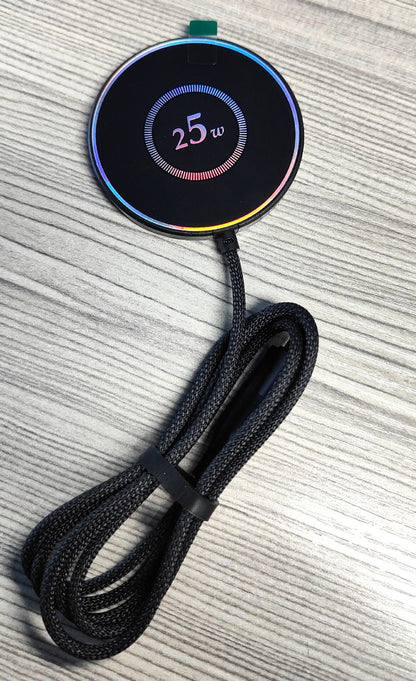 Meenova 25W Ultra-Thin MagSafe-Compatible Wireless Charger, 5mm Magnetic Charging Pad with Fast Cooling for iPhone 18 Pro Max, iPhone Duo, iPhone 17 Pro Max, 16 Pro Max & Android Qi Phones
