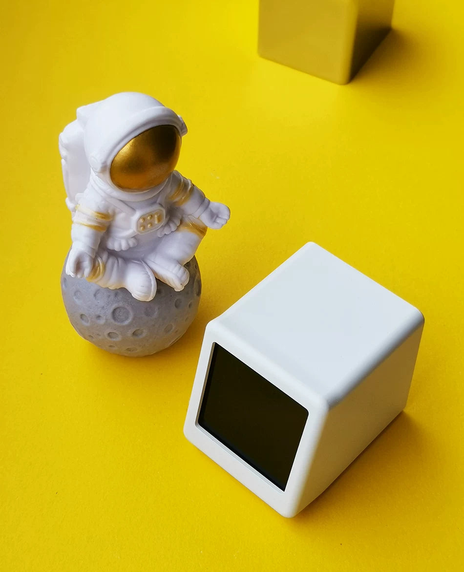 Meenova Smart Pixel WiFi Desktop Clock with Weather, Custom GIF Animation, Photo Album, Countdown Timer & Multi-Theme Display