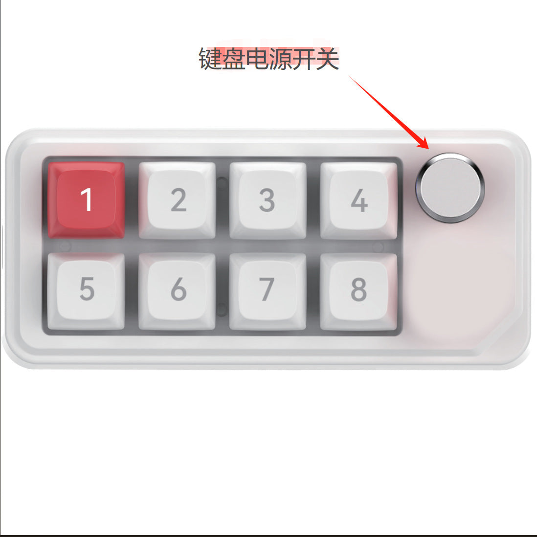 Meenova K810 8-Key Wired Mechanical Macro Keypad with Hot-Swappable Switches, RGB Backlight, Joystick & Metal Roller