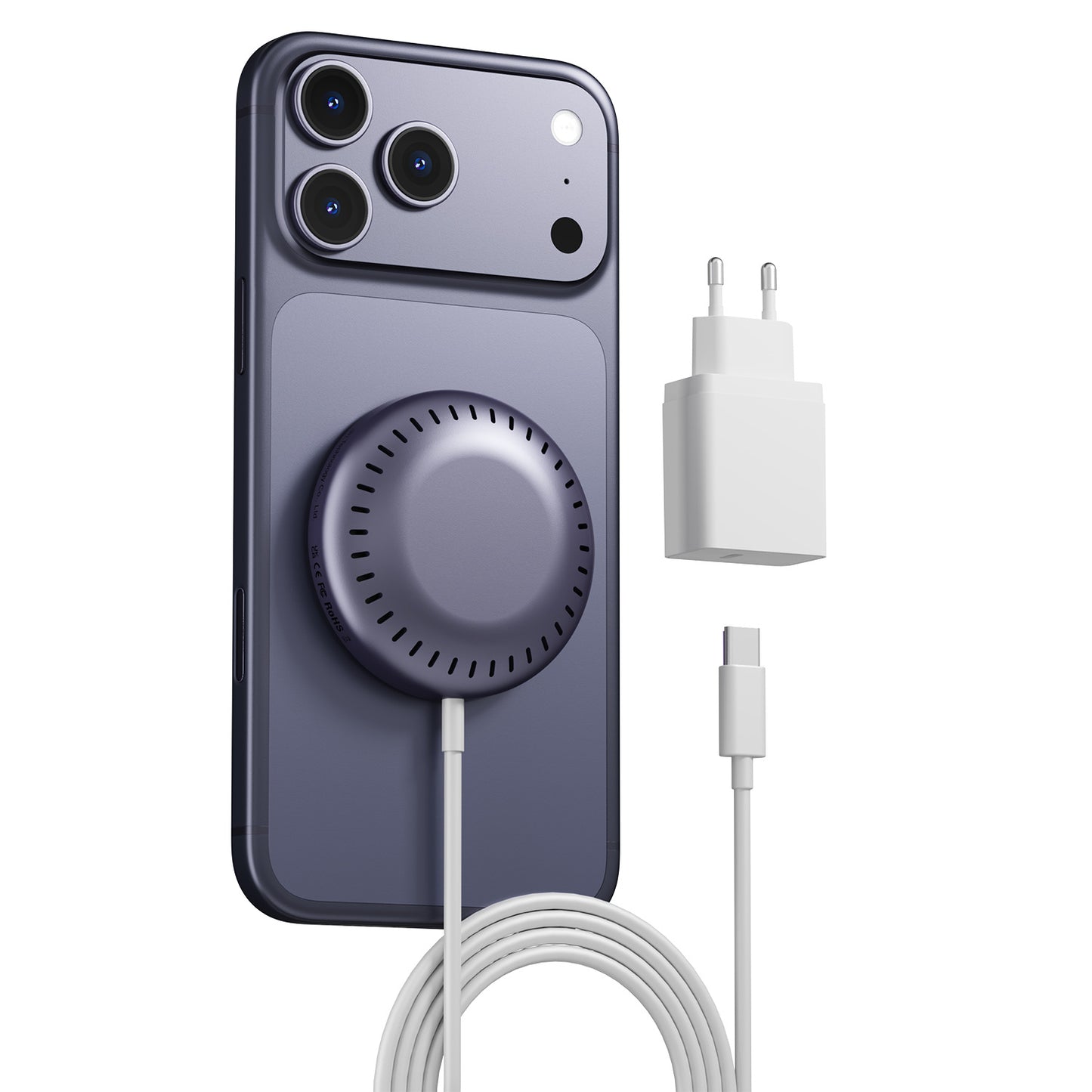 Meenova 25W Magnetic Wireless Charger for iPhone 17 & 16 Series, N52 Strong Magnet MagSafe-Compatible Charging Pad with 1m USB-C Cable