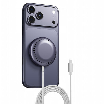 25W MagSafe Magnetic Wireless Charger, Compatible with iPhone and Samsung Series Phones, Portable Charger for Travel, High-Speed Charging, Lightweight, Slim and Compact, 6 Charging Safety Protections, Free 1m USB-C Cable Included ,Bedside/Office Charge