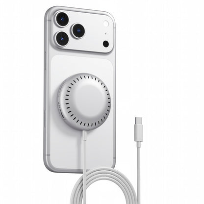 25W MagSafe Magnetic Wireless Charger, Compatible with iPhone and Samsung Series Phones, Portable Charger for Travel, High-Speed Charging, Lightweight, Slim and Compact, 6 Charging Safety Protections, Free 1m USB-C Cable Included ,Bedside/Office Charge
