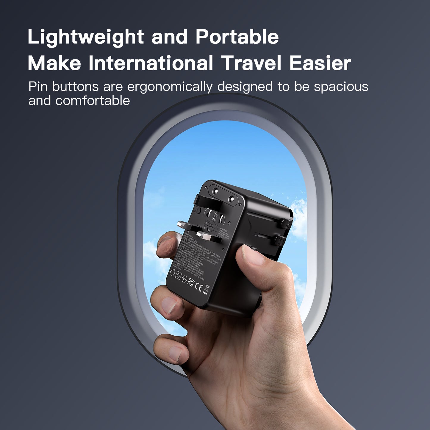 Global Travel Charger 140W, 3C1A Fast Charging GaN Adapter with Universal Conversion Socket, Multi-Functional Power Supply