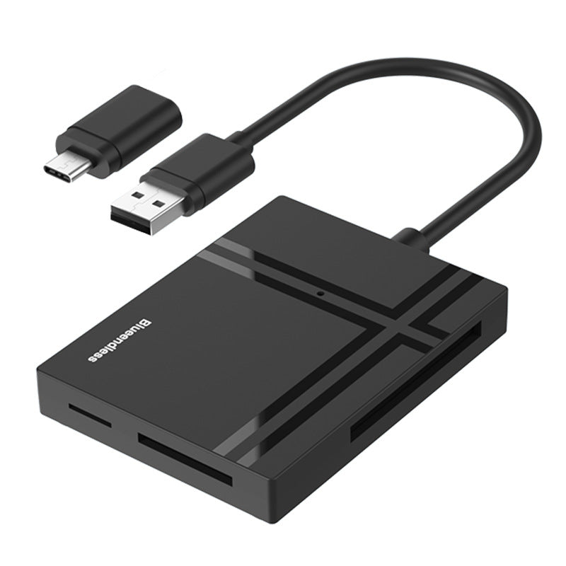 Meenova 5-in-1 USB 3.0 Type-C Card Reader, SD TF CF XD MS Memory Card Adapter with USB-A & USB-C OTG Support for PC Laptop Smartphone