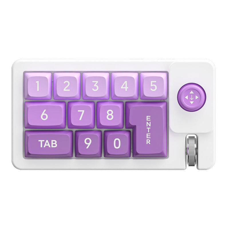 Meenova K810 Wired 12‑Key Hot‑Swappable Mechanical Numeric Keypad, Joystick Macro‑Programmable RGB Backlit USB‑C Keypad for Gaming & Office