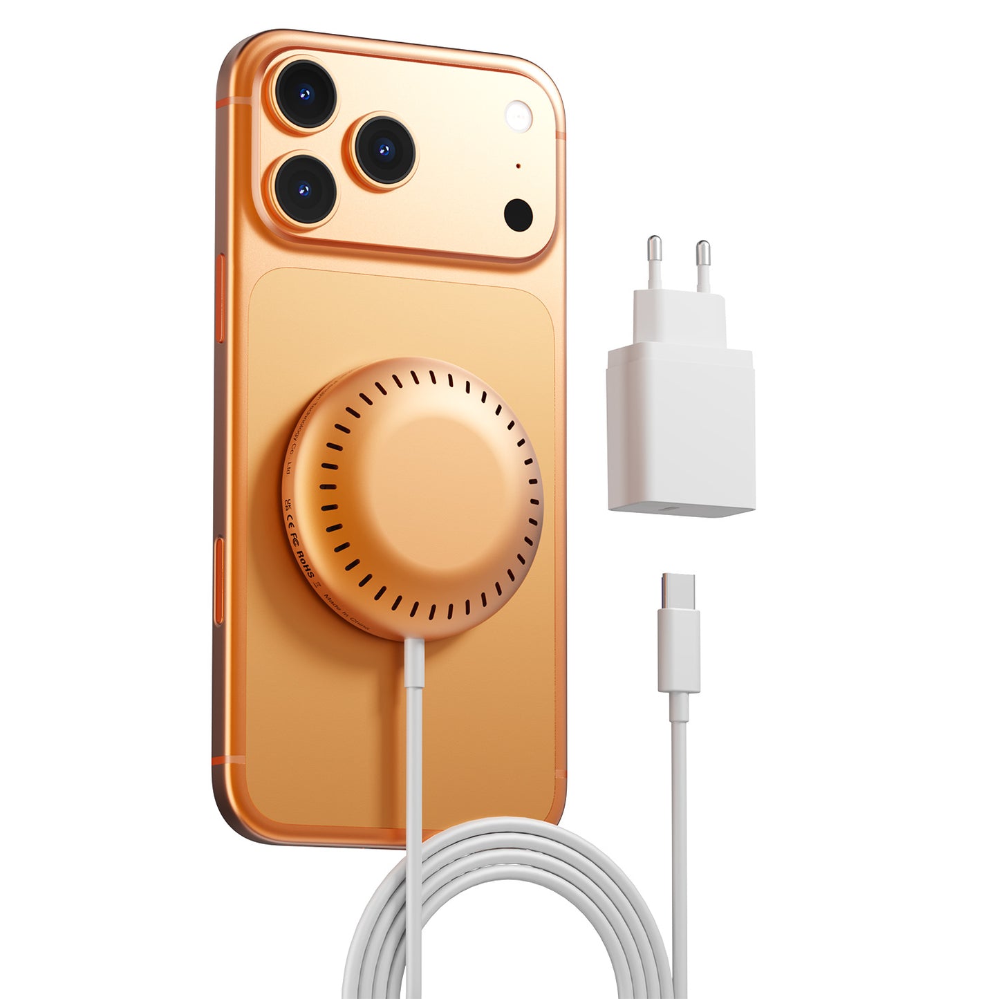 Meenova 25W Magnetic Wireless Charger for iPhone 17 & 16 Series, N52 Strong Magnet MagSafe-Compatible Charging Pad with 1m USB-C Cable