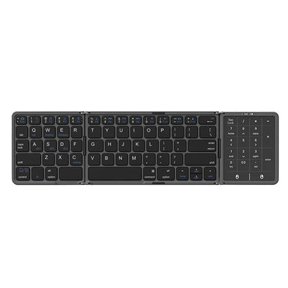 Meenova 64-Key Tri-Fold Bluetooth Keyboard with Touchpad, 3-Device Rechargeable Travel Keyboard for iPad, Mac, Windows & Android