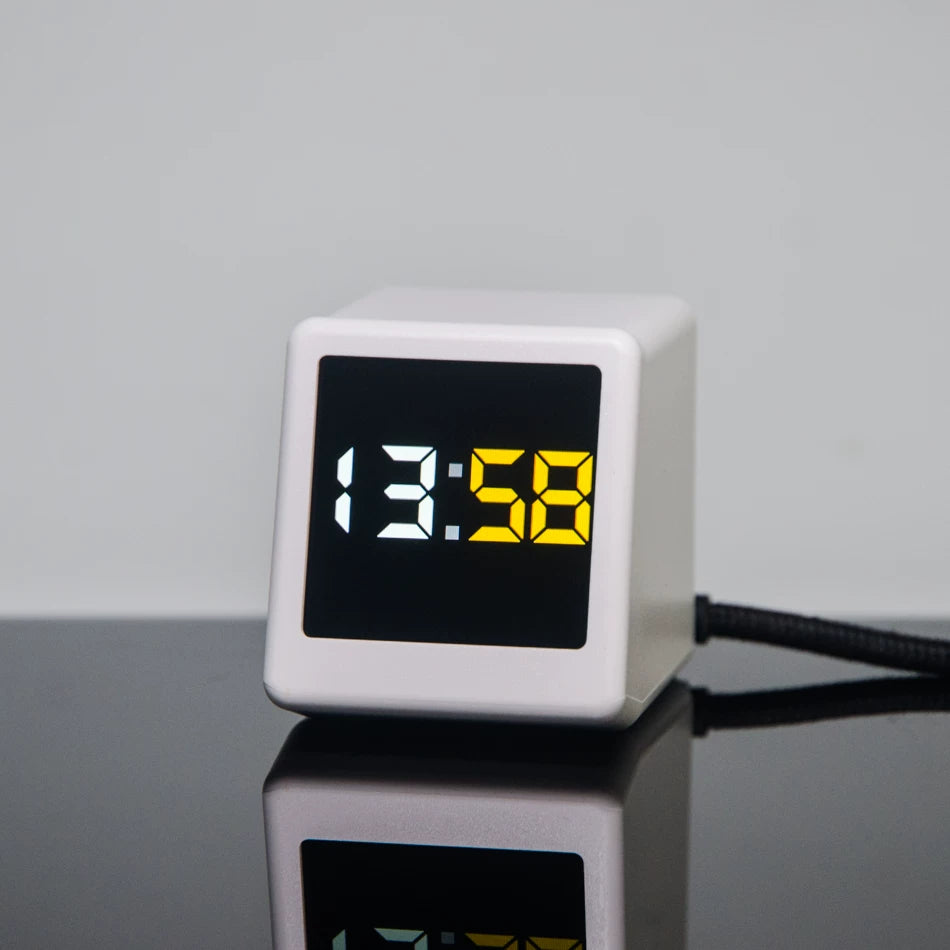 Meenova Smart Pixel WiFi Desktop Clock with Weather, Custom GIF Animation, Photo Album, Countdown Timer & Multi-Theme Display