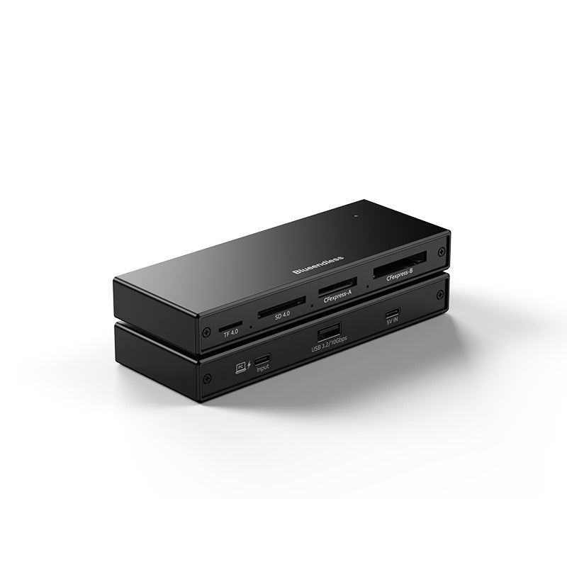 Meenova 5-in-1 USB 3.2 Card Reader, CFexpress Type A/B SD 4.0 TF 4.0 High-Speed 10Gbps Memory Card Adapter with 5V Auxiliary Power
