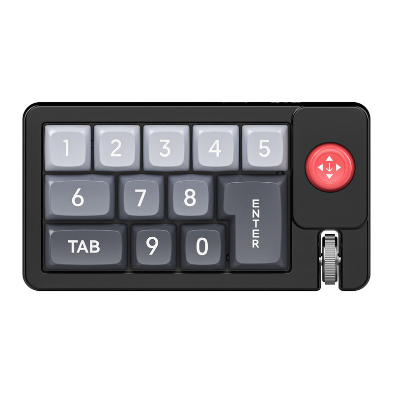 Meenova K810 Wired 12‑Key Hot‑Swappable Mechanical Numeric Keypad, Joystick Macro‑Programmable RGB Backlit USB‑C Keypad for Gaming & Office