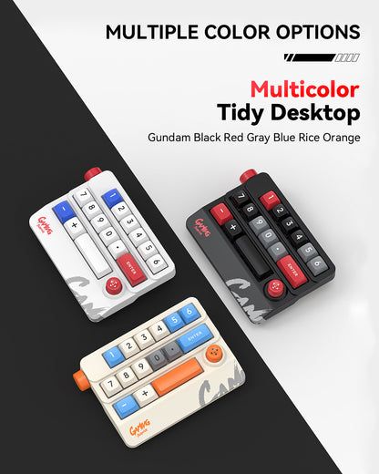Meenova K809 15-Key Mechanical Numeric Macro Keypad with Joystick, Rotary Knob, Hot-Swappable Red Switches, RGB & Onboard Memory
