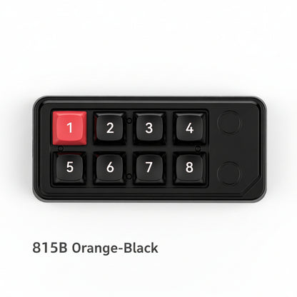 Meenova K815 8-Key Wired Mechanical Macro Keypad with Hot-Swappable Switches, RGB Backlight, Joystick & Metal Roller