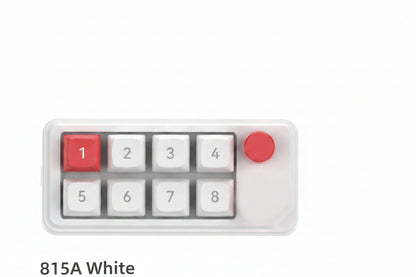 Meenova K815 8-Key Wired Mechanical Macro Keypad with Hot-Swappable Switches, RGB Backlight, Joystick & Metal Roller