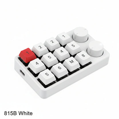 Meenova K815 8-Key Wired Mechanical Macro Keypad with Hot-Swappable Switches, RGB Backlight, Joystick & Metal Roller