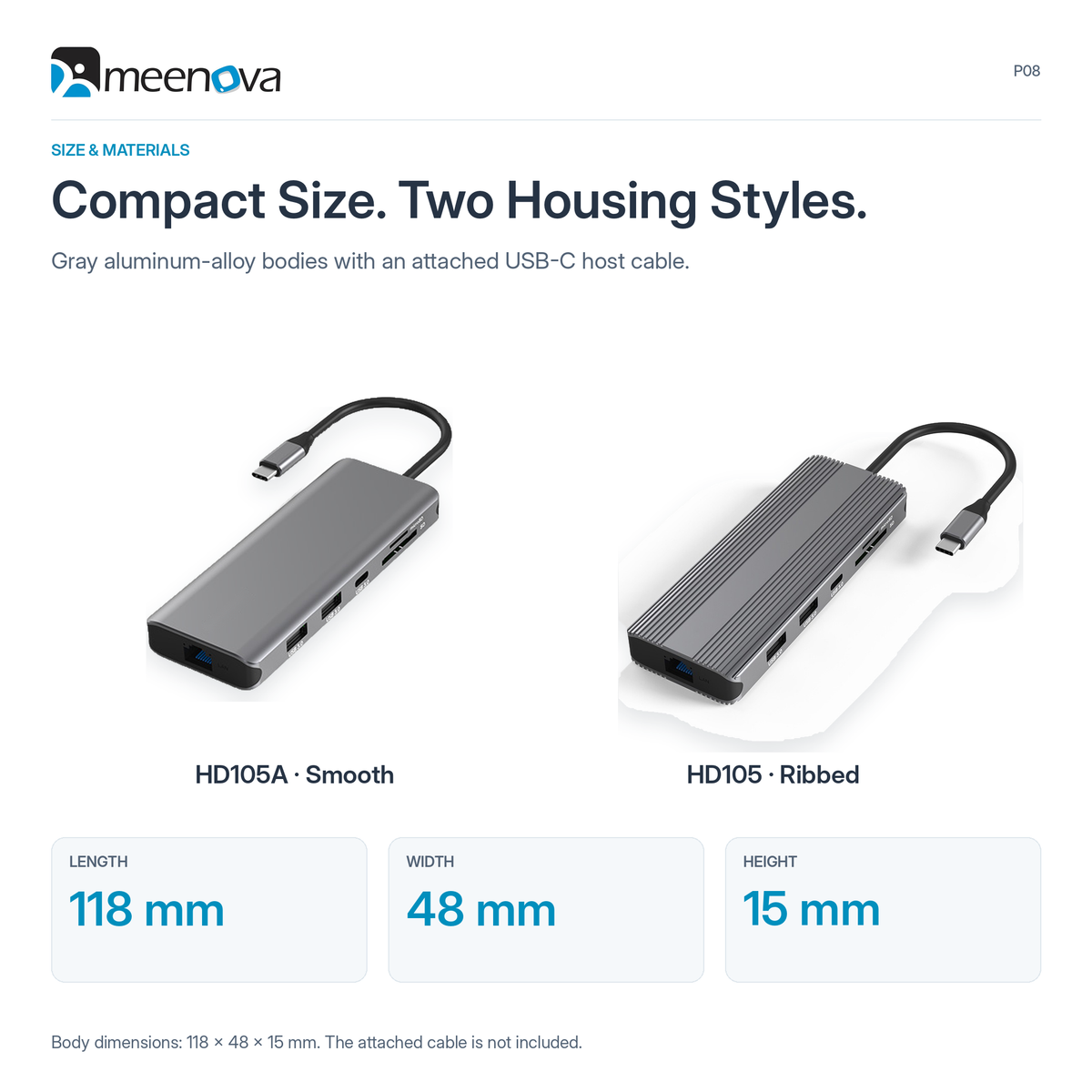 Meenova 10-in-1 USB-C Hub Docking Station, Dual Display, Up to 8K HDMI, 100W PD, 5Gbps USB-A/USB-C, Gigabit Ethernet, SD/microSD Card Reader & 3.5mm Audio, Dual HDMI or HDMI + DisplayPort