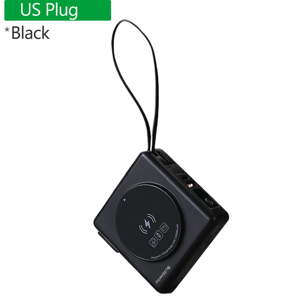 6IN1 22.5W qi2 Magnetic Power bank Charging 10000mAh for Apple Watch built-in Cable Magsafe KR/AU/EU/US/UK Plug Charger