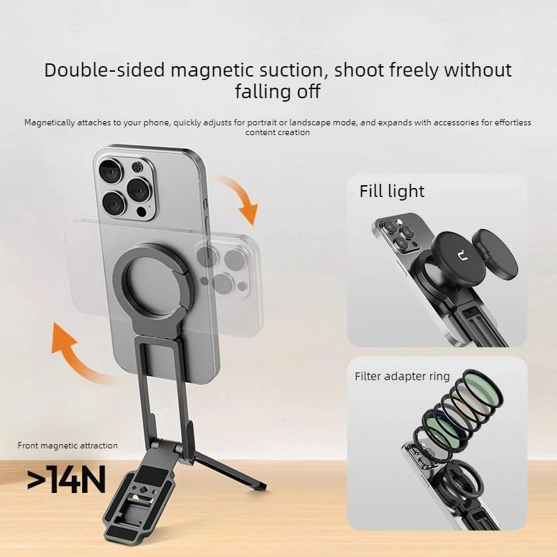 Meenova Magsafe Mini Tripod, Flexible Portable Phone Stand for iPhone, Photography & Vlogging with Double-Sided Adhesive