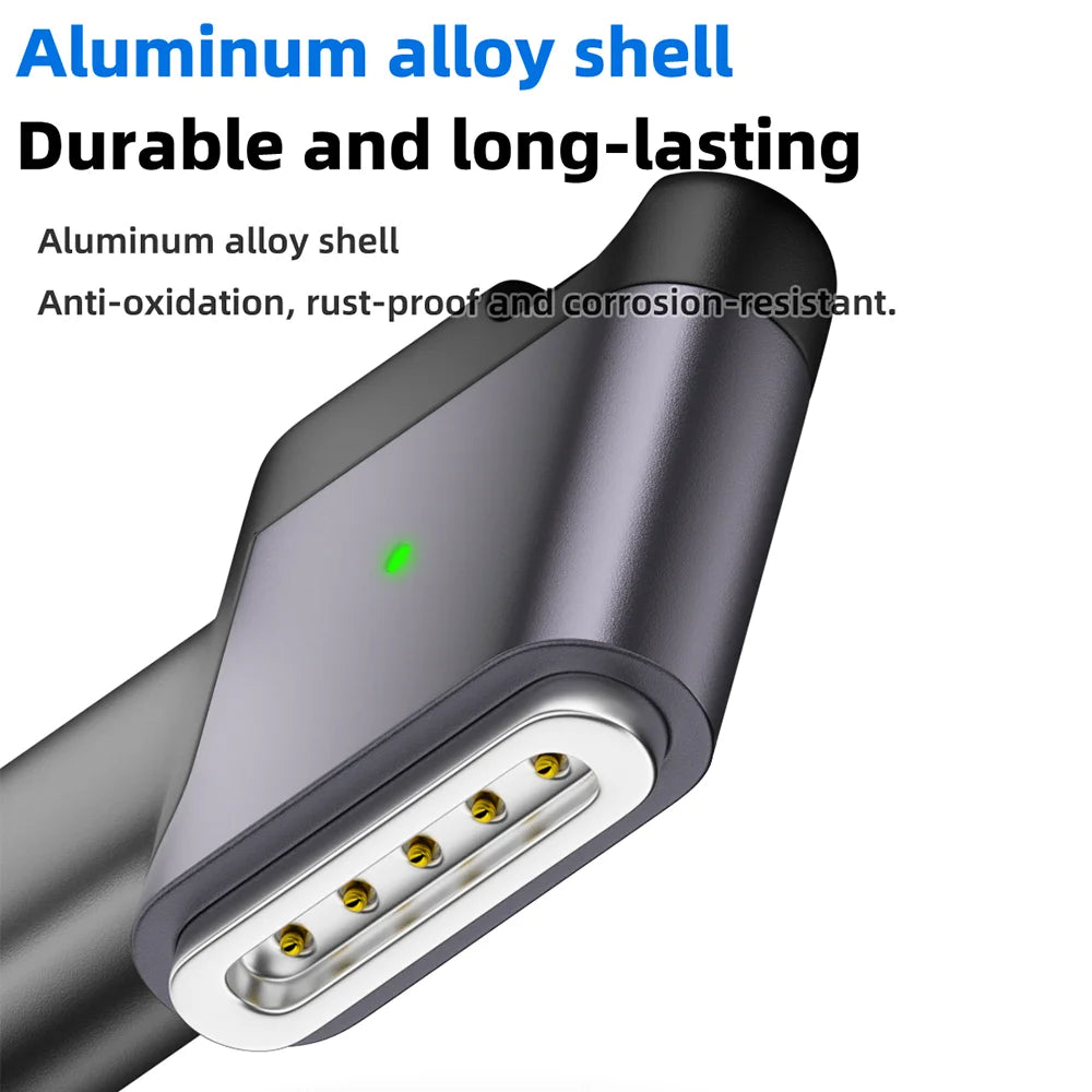 PD 100W Type‑C to MagSafe 3 Magnetic Fast Charging Adapter Compatible with MacBook Air / Pro M1 M2 M3 M4 M5