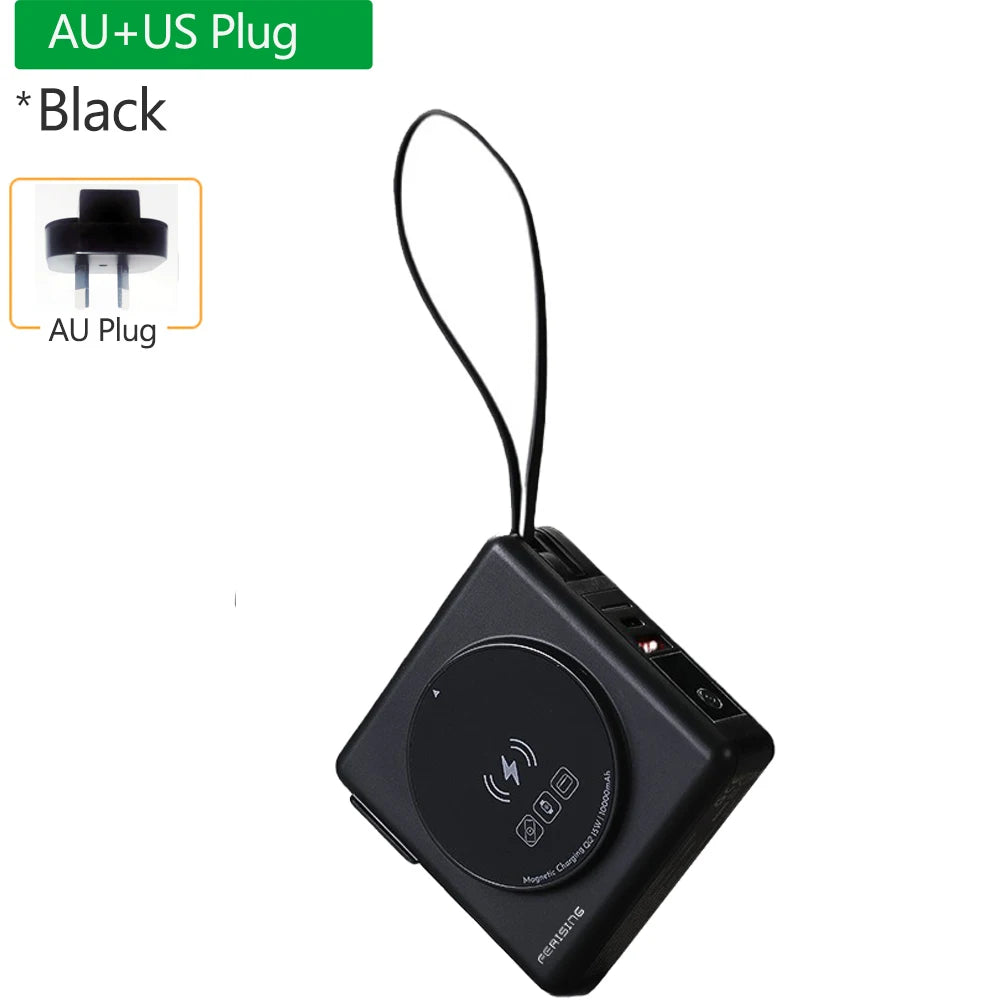6IN1 22.5W qi2 Magnetic Power bank Charging 10000mAh for Apple Watch built-in Cable Magsafe KR/AU/EU/US/UK Plug Charger