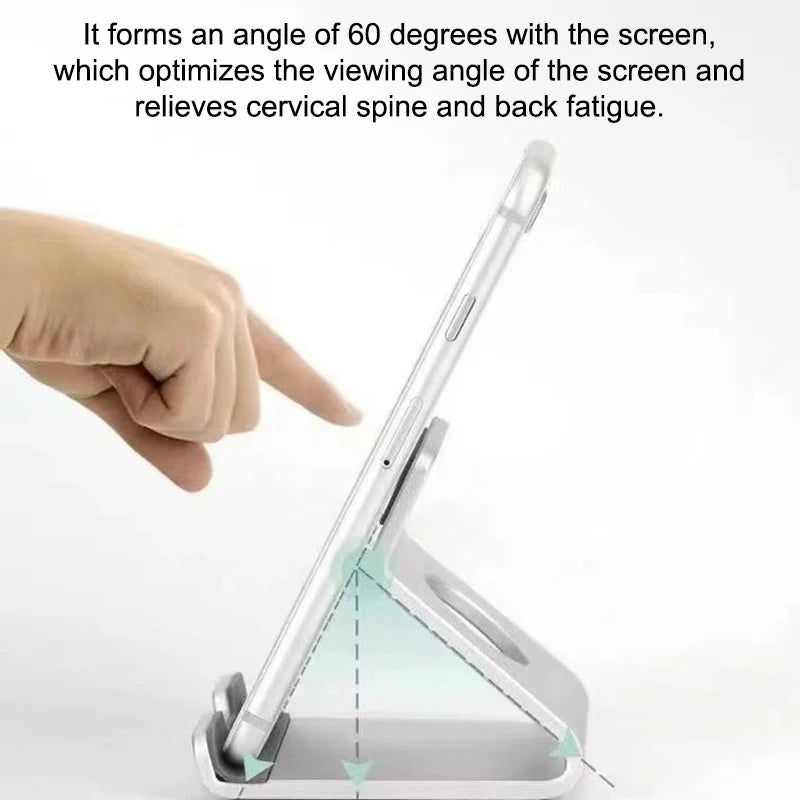 Metal Desktop Mobile Phone Stand For Smartphone 13 Inch Tablet Desk Holder Portable Storage Bracket Drop-resistant Phone Holder