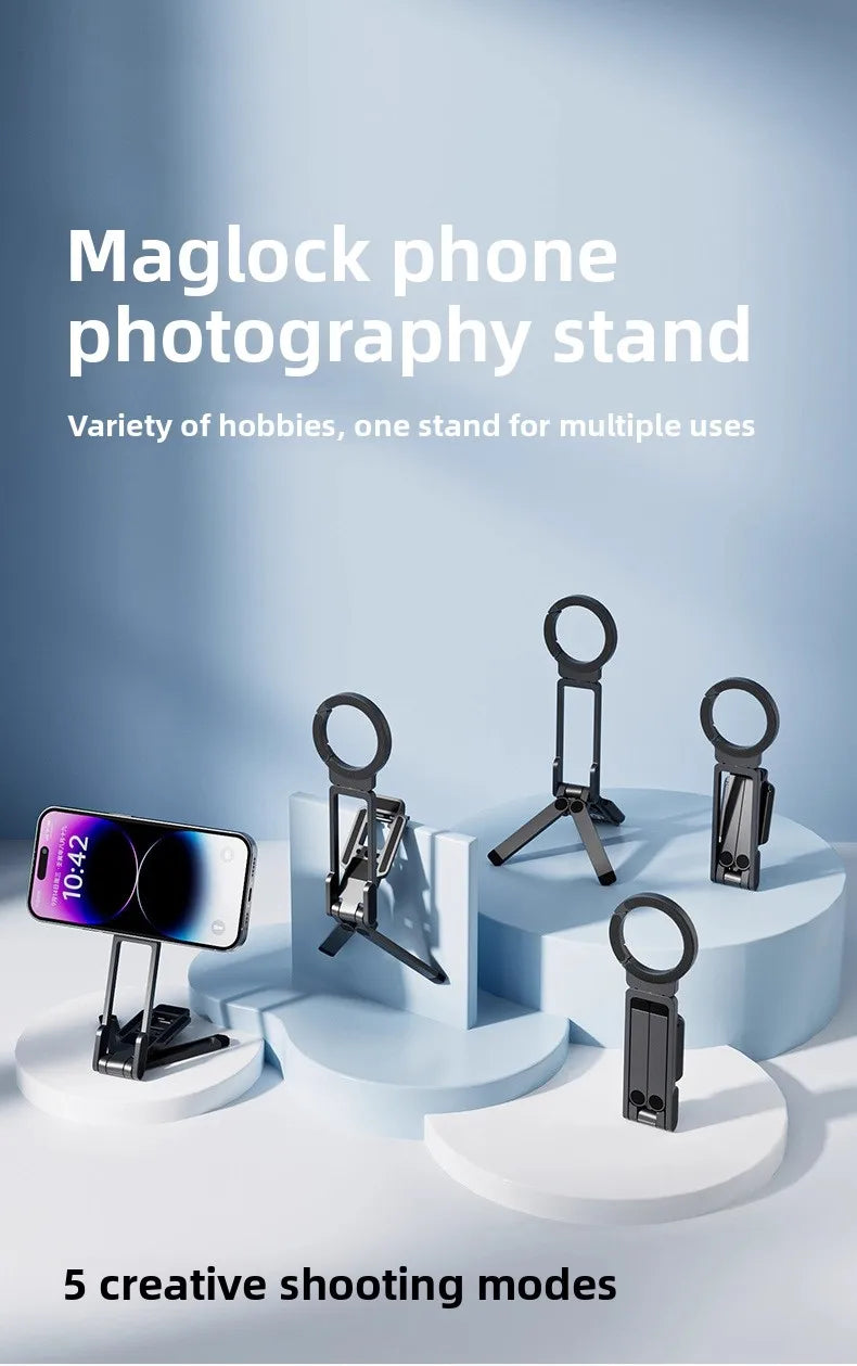 Meenova Magsafe Mini Tripod, Flexible Portable Phone Stand for iPhone, Photography & Vlogging with Double-Sided Adhesive