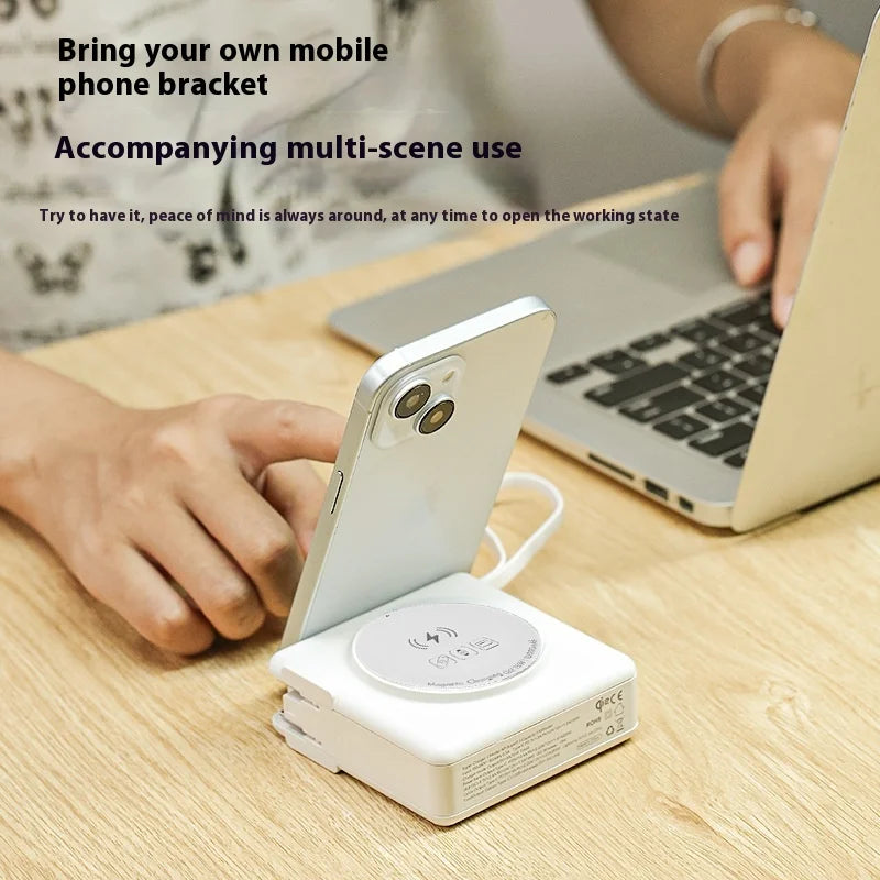 6IN1 22.5W qi2 Magnetic Power bank Charging 10000mAh for Apple Watch built-in Cable Magsafe KR/AU/EU/US/UK Plug Charger