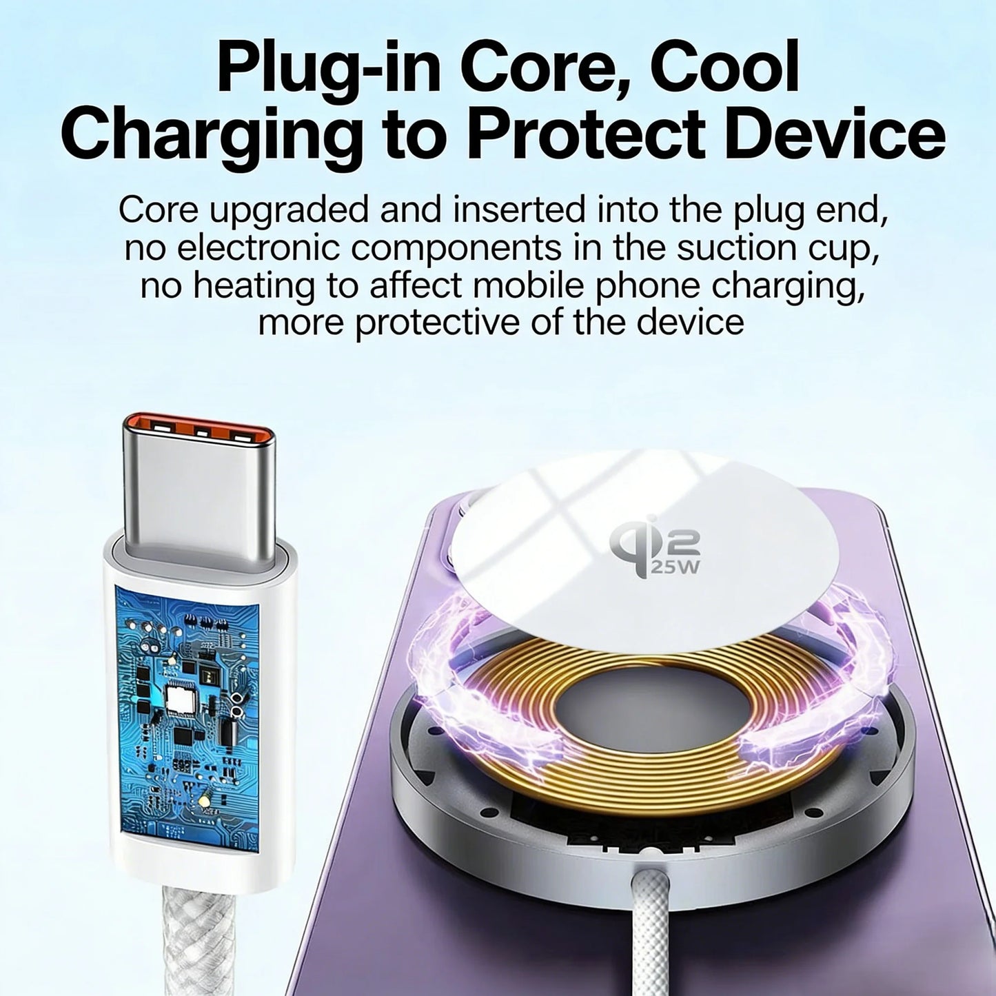 New Qi2.2 magnetic charger For 25W super wireless fast charging For iPhone 17 16 15 14 13 12 Pro Max Samsung S25 S23 S22