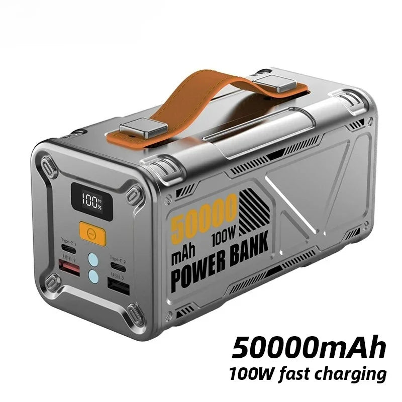 Meenova PB50K1 50000 mAh PD100W Fast Charging Power Bank USB C Large Capacity External Spare Battery Charger For iPhone 17 Xiaomi Samsung S25 Laptop 50K