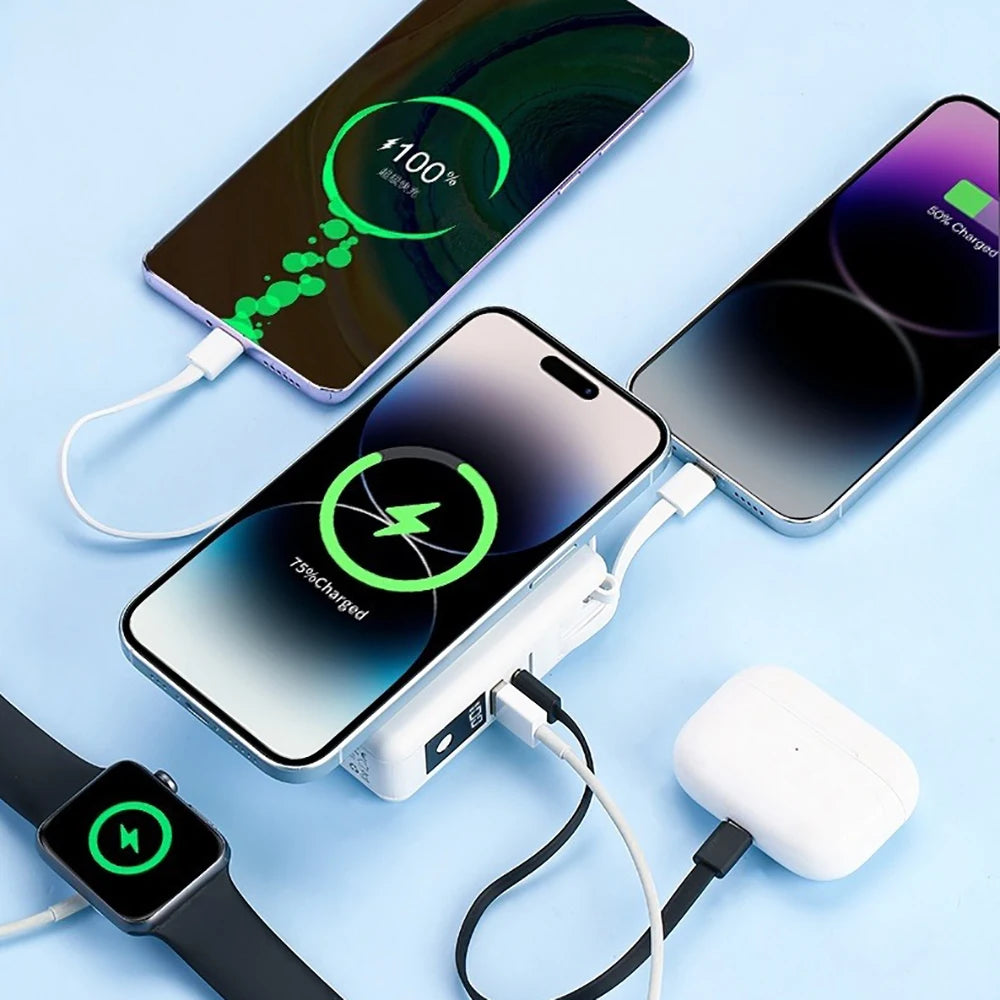 6IN1 22.5W qi2 Magnetic Power bank Charging 10000mAh for Apple Watch built-in Cable Magsafe KR/AU/EU/US/UK Plug Charger