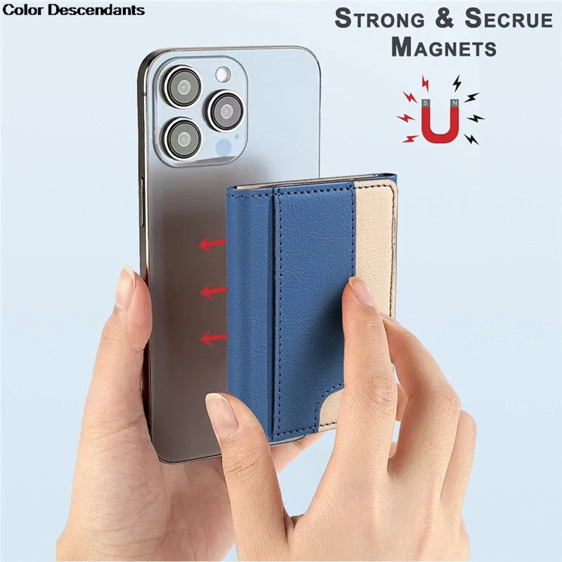 Meenova MagSafe Wallet Bag With 6 Card Slots Multi-Slot Auto-Aligning Magnetic Kickstand Card Holder High-Strength Adsorption and Stand Function