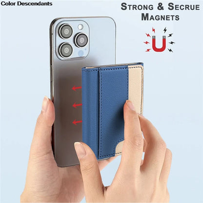 Meenova MagSafe Wallet Bag With 6 Card Slots Multi-Slot Auto-Aligning Magnetic Kickstand Card Holder High-Strength Adsorption and Stand Function