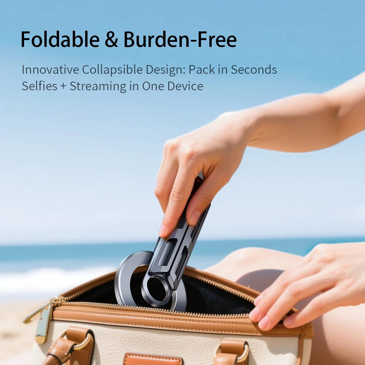 Y E06 Magnetic Mobile Phone Holder Foldable Camera Mobile Phone Tripod Selfie Stick Desktop Holder