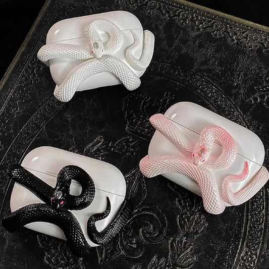 Snake-Shaped Resin Protective Case for AirPods Pro 1& 2 AirPods 3 4  | Anti-Drop, Scratch-Resistant, Hollow Design cover