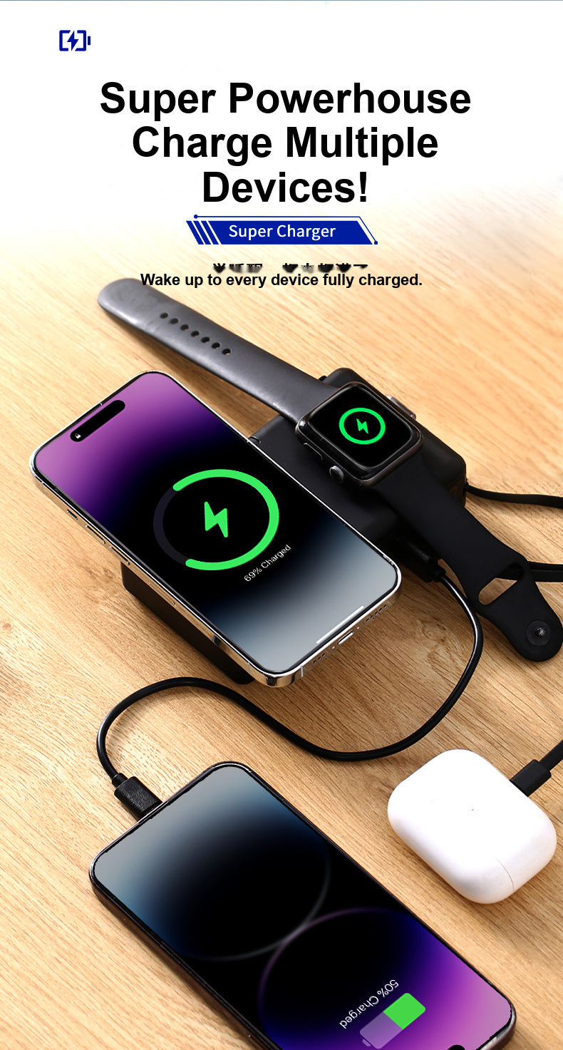 SolidPower T20 6-in-1 Qi2 Magnetic Power Bank & 65W GaN Travel Charger, 20,000mAh