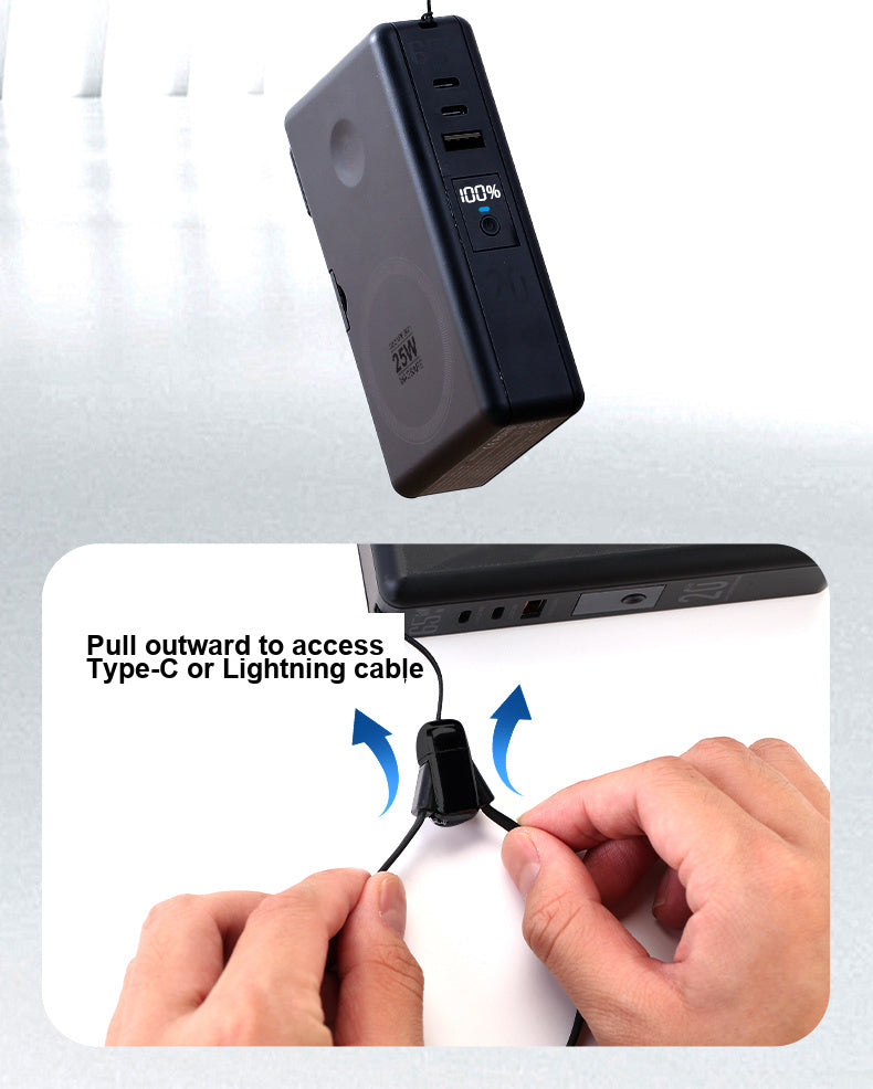 SolidPower T20 6-in-1 Qi2 Magnetic Power Bank & 65W GaN Travel Charger, 20,000mAh