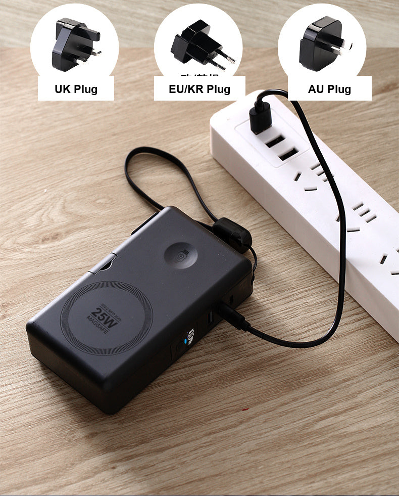 SolidPower T20 6-in-1 Qi2 Magnetic Power Bank & 65W GaN Travel Charger, 20,000mAh