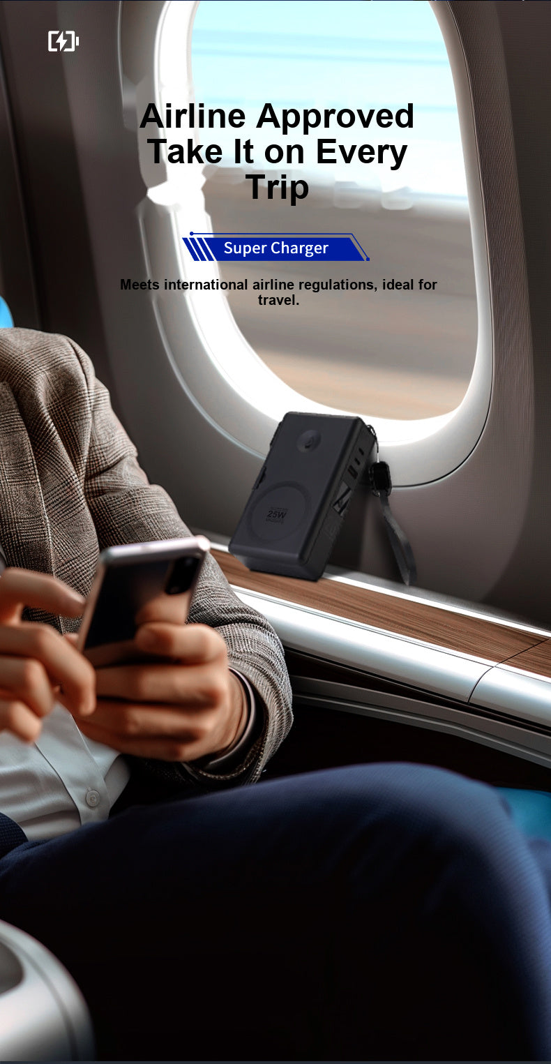 SolidPower T20 6-in-1 Qi2 Magnetic Power Bank & 65W GaN Travel Charger, 20,000mAh